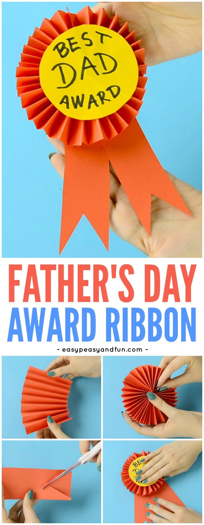 Father Day Craft Ideas Toddlers
 DIY Paper Award Ribbon Father s Day Craft Idea Easy