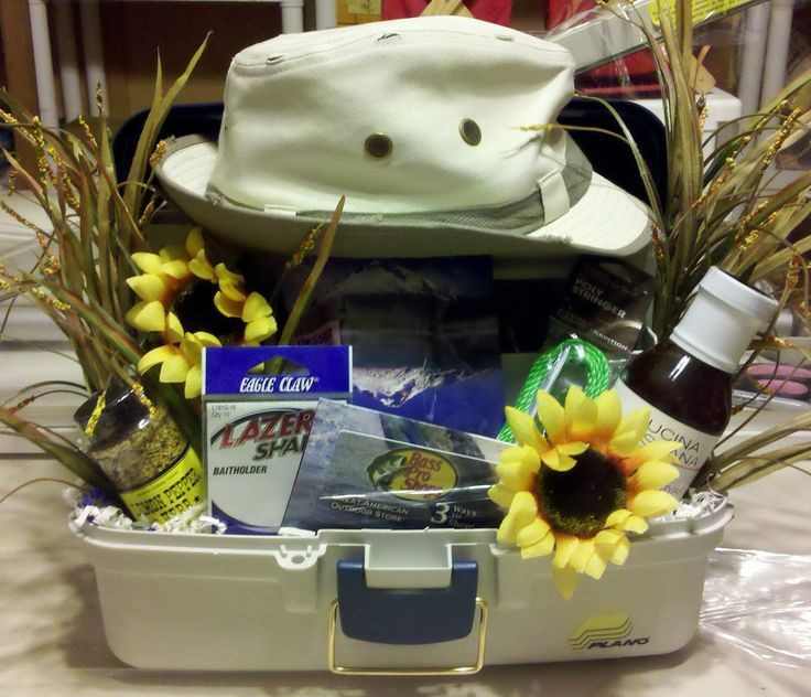 Father'S Day Fishing Gift Ideas
 Fisherman s t basket This is one creative lady