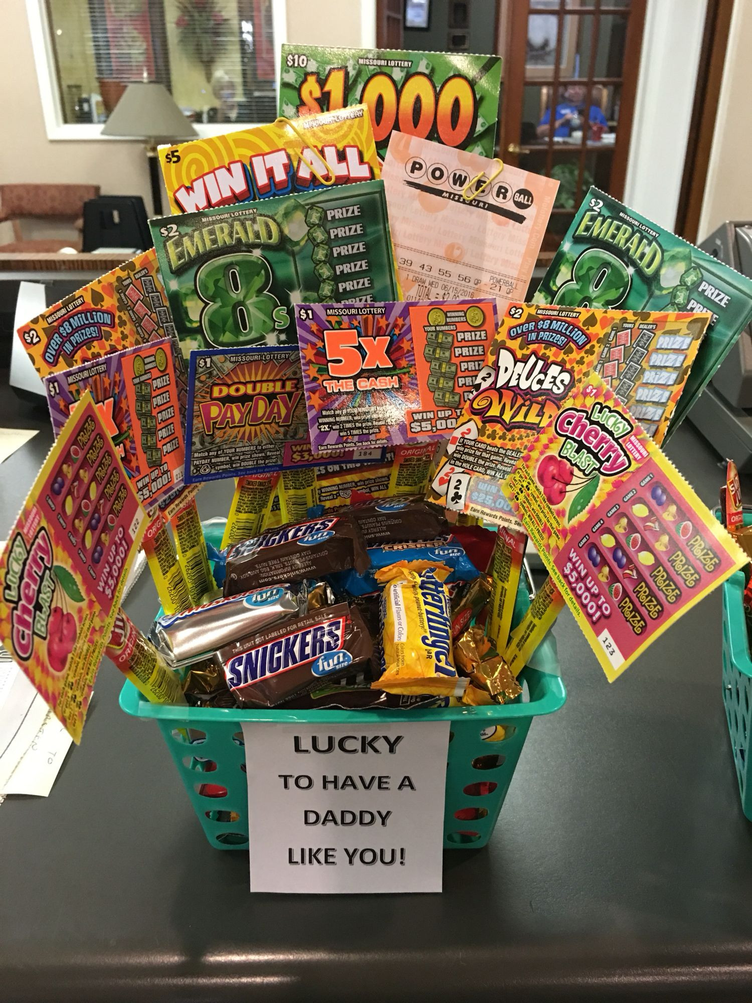 Father'S Day Gift Basket Ideas
 Great fathers day t Basket full of candy Then slim