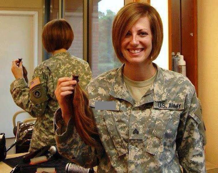 Female Army Hairstyles
 Bye bye hair