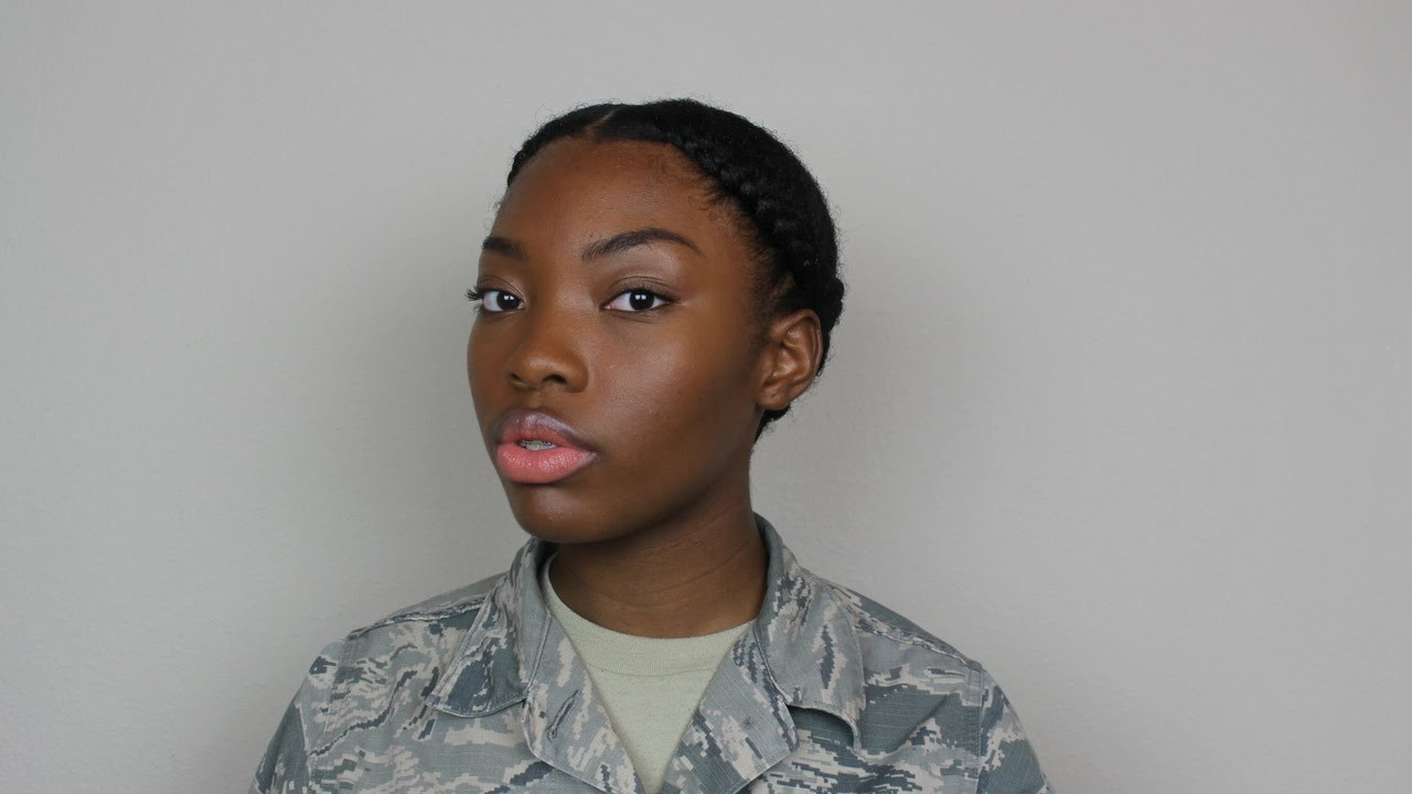 Female Army Hairstyles
 Natural Hair Military or Professional Hairstyles for Women
