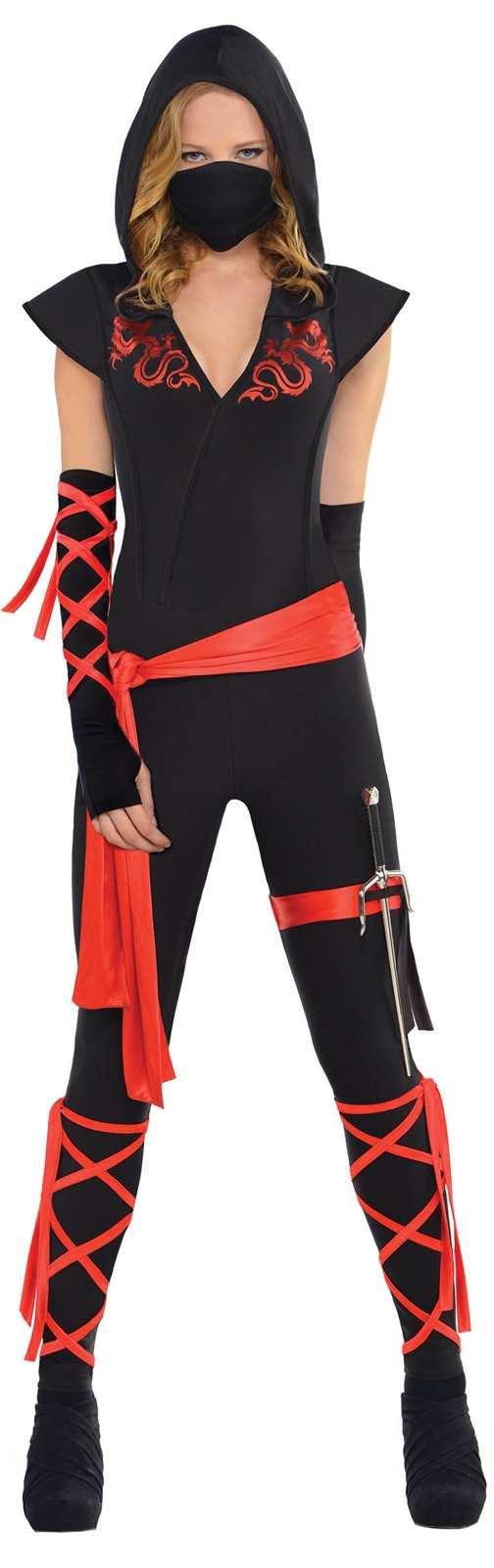 Female Ninja Costume DIY
 Womens Dragon Fighter Ninja Costume from CostumeExpress