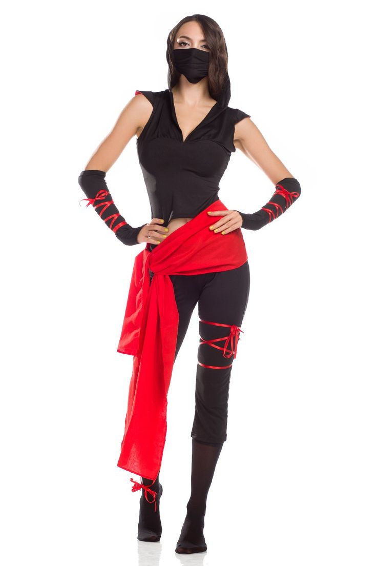 Female Ninja Costume DIY
 Amazon Ninimour Deadly Ninja Catsuit Waist Sash Arm