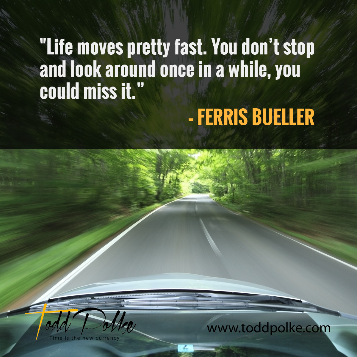 Ferris Bueller Life Quote
 Life according to Ferris Bueller