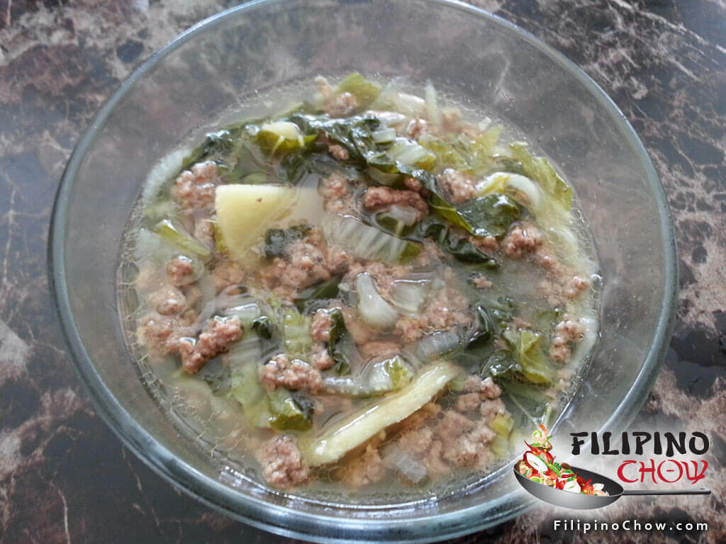 Filipino Beef Soup
 Beef and Bokchoy Soup Filipino Chow s Philippine Food
