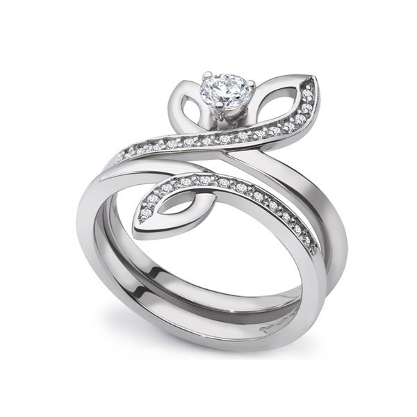 Finance Wedding Ring
 Unique 2 Part Engagement & Wedding Ring Set