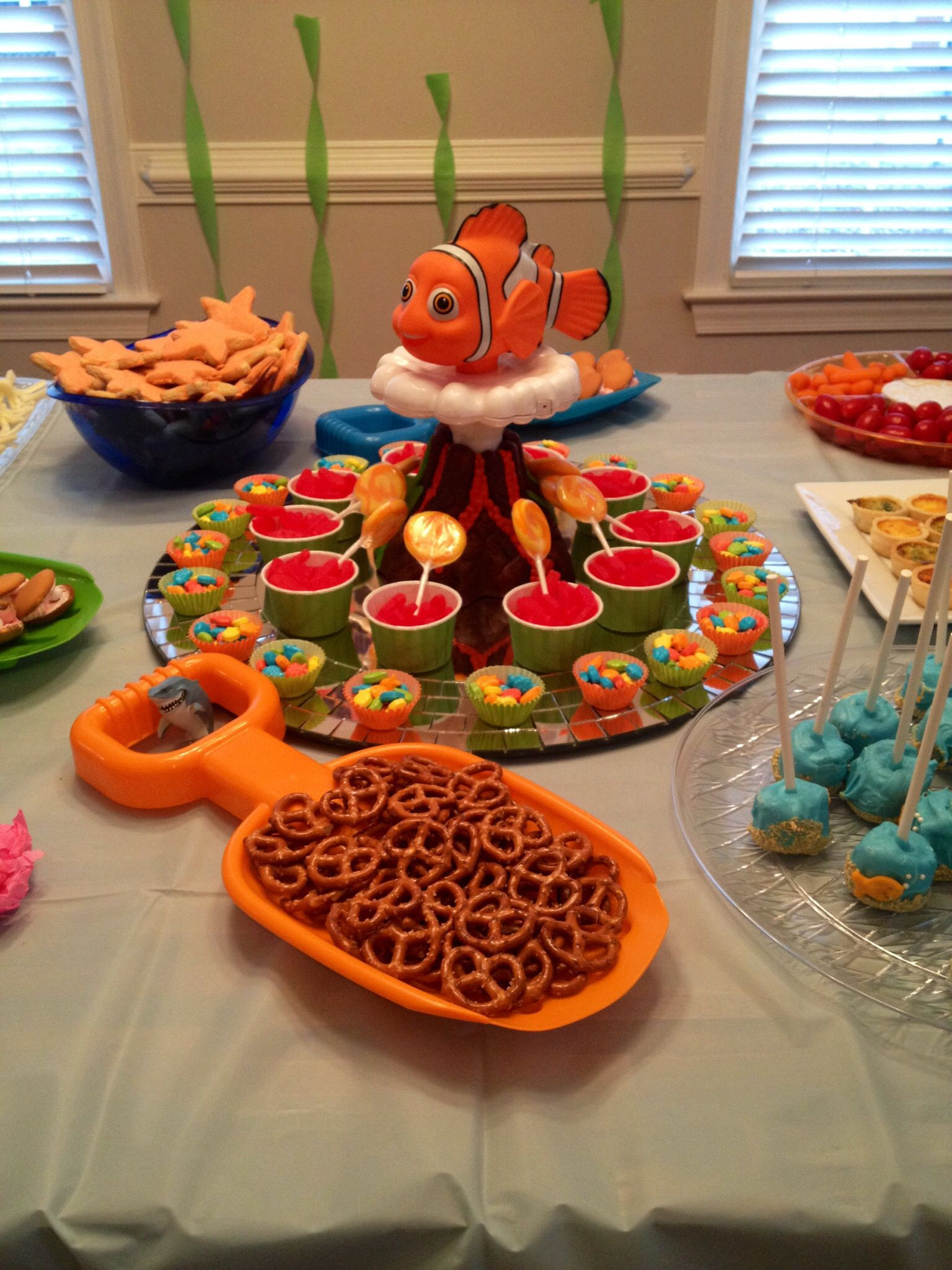 Finding Nemo Party Food Ideas
 Finding Nemo themed birthday party shark fish ocean food