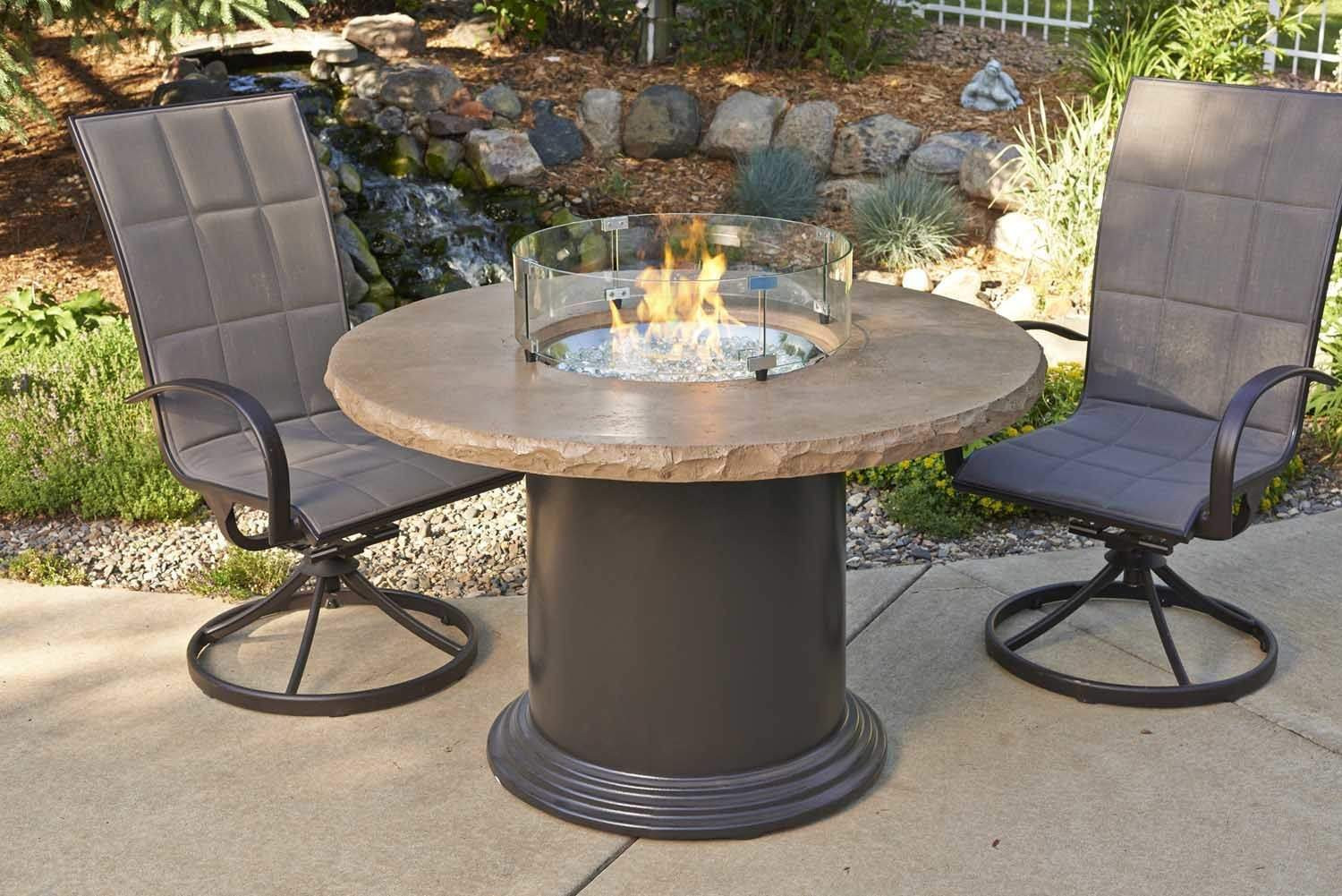 Fire Pit Dining Table
 Outdoor Greatroom Colonial Dining Height Fire Pit Table