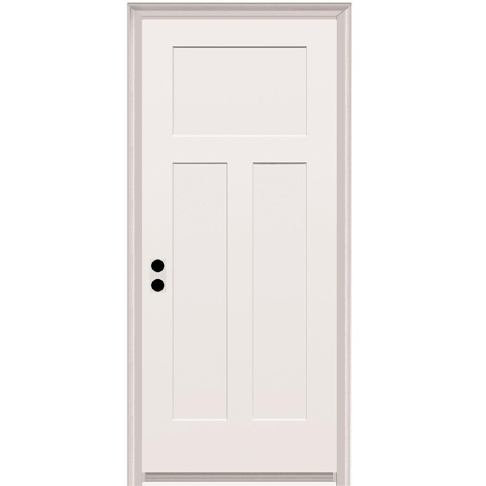 Fire Rated Garage Entry Door
 MMI Door 32 in x 80 in Craftsman Right Hand Primed