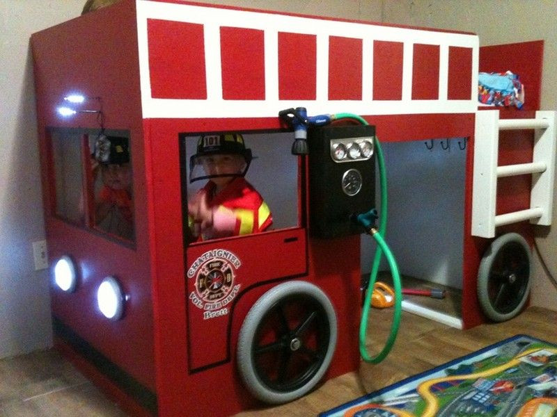 Fire Truck Kids Bedroom
 DIY Dump Truck Bed in 2020