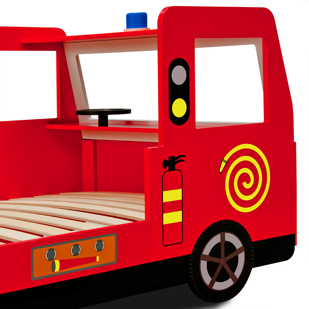 Fire Truck Kids Bedroom
 Kids Fire Engine Bed Frame Truck Single Bed Car Red