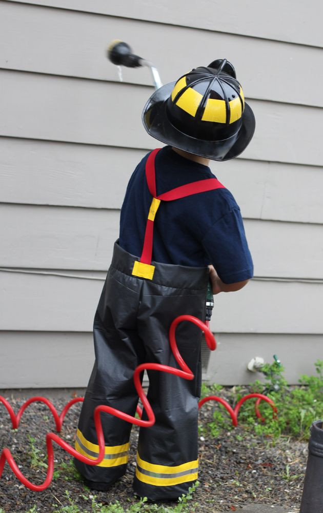 Firefighter Costume DIY
 DIY Halloween A Firefighter His Dalmatian