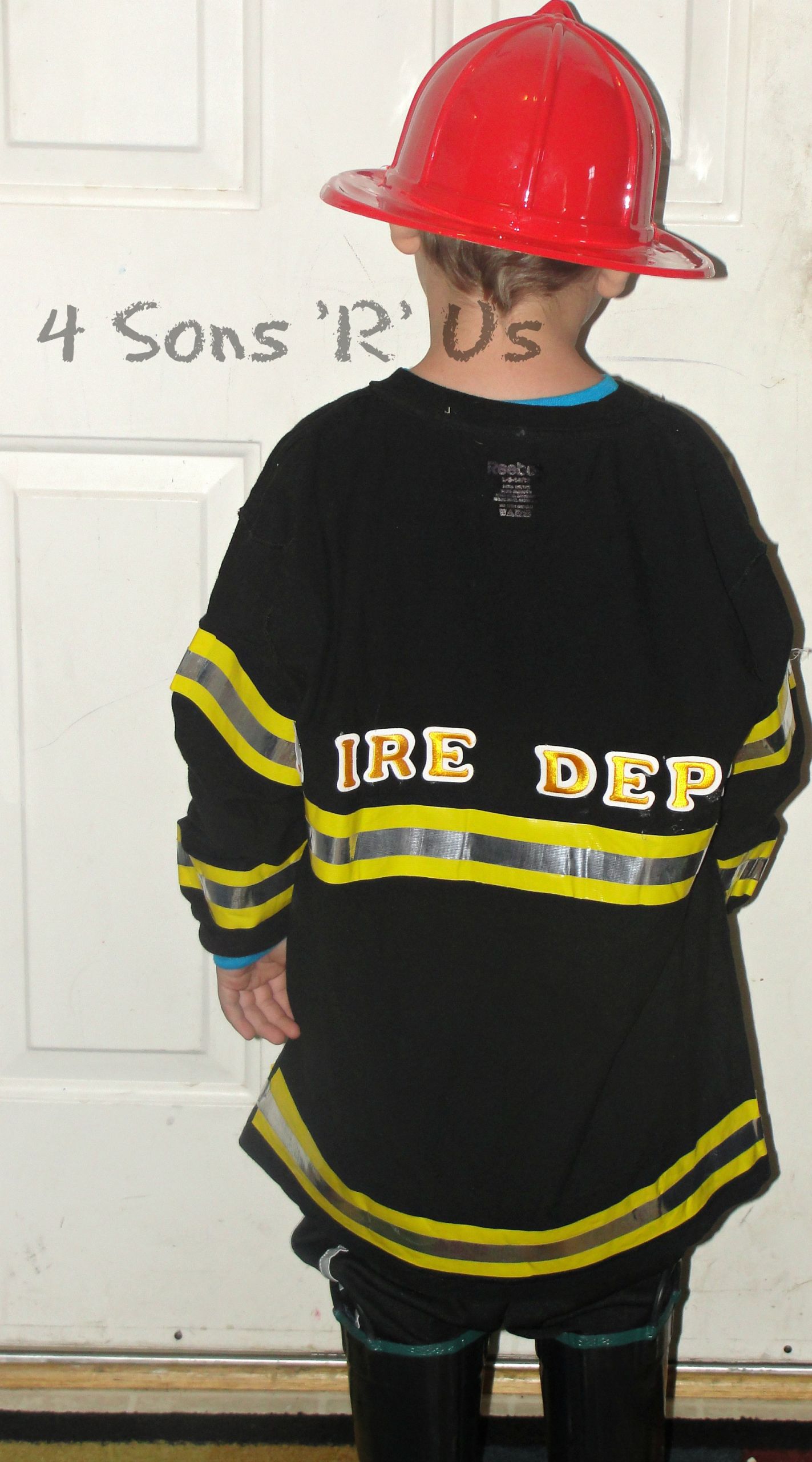 Firefighter Costume DIY
 DIY Fireman Costume 4 Sons R Us
