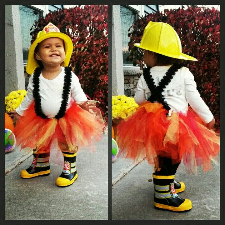 Firefighter Costume DIY
 Make firefighter costume more girly with DIY tutu and lace