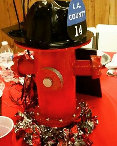 Firefighter Graduation Party Ideas
 Firefighter centerpiece Destinees Sweet 16