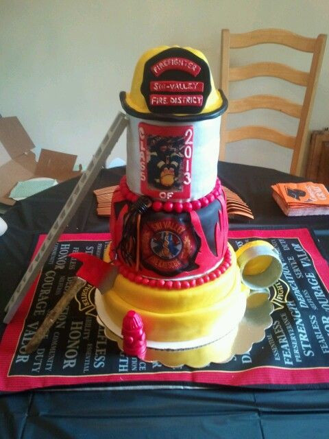 Firefighter Graduation Party Ideas
 Firefighter High School graduation cake