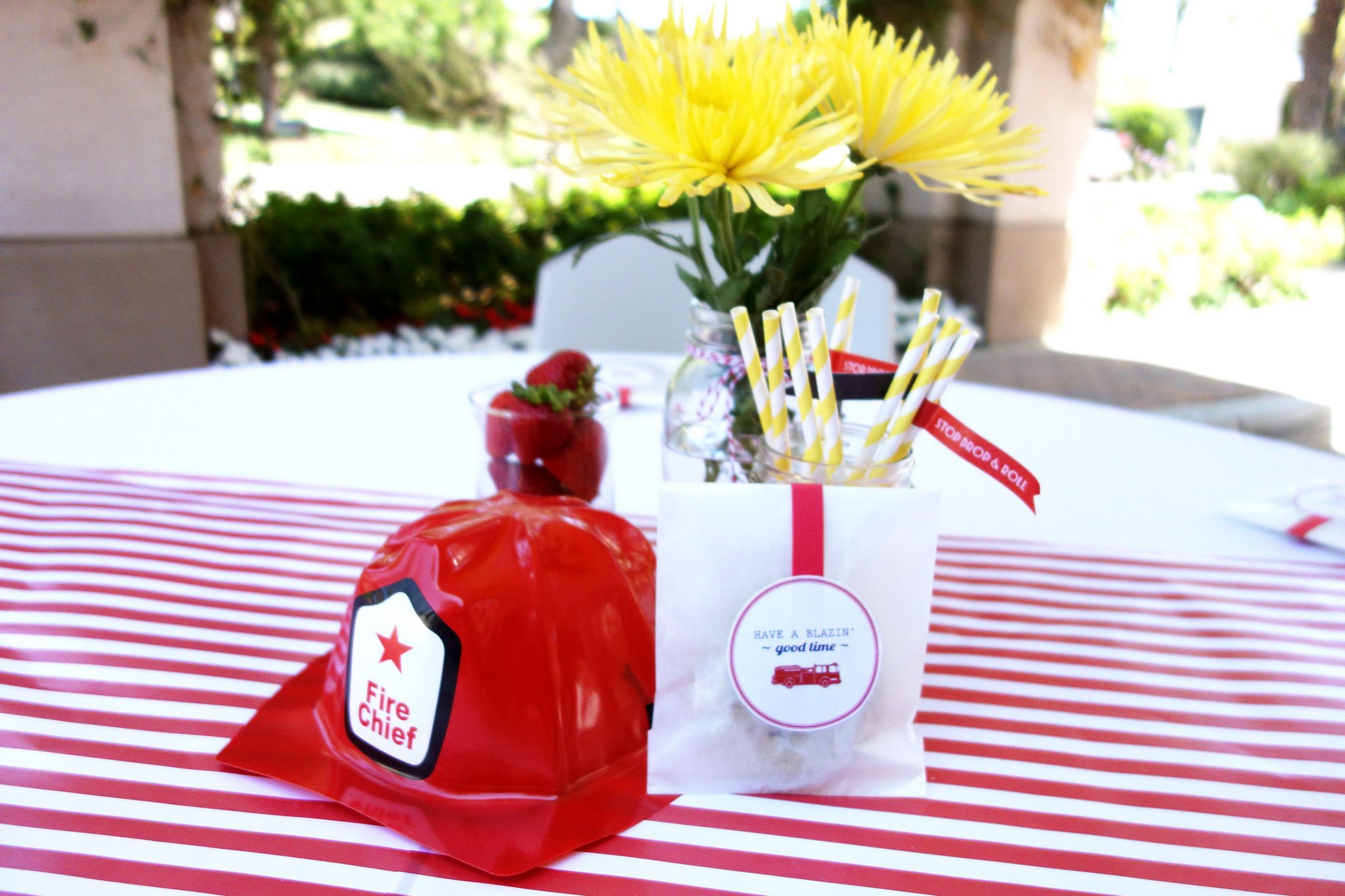 Firefighter Graduation Party Ideas
 Firefighter Party Adult Tablescapes