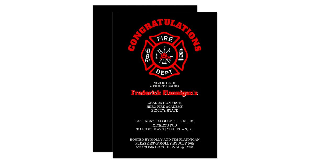 Firefighter Graduation Party Ideas
 Firefighter Graduation Announcement Party
