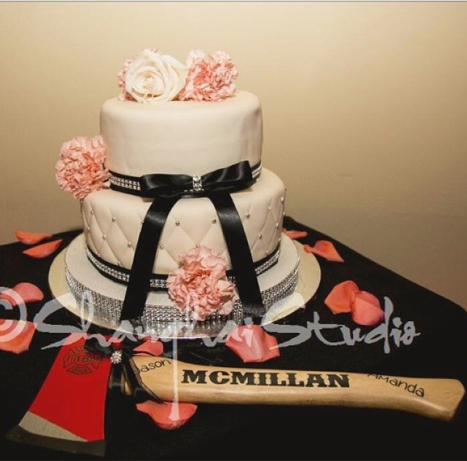 Firefighter Wedding Cake
 Customized Firefighter axe wedding cake cutter