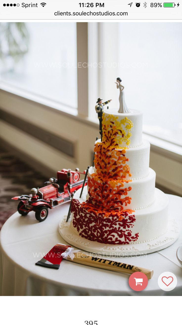 Firefighter Wedding Cake
 Firefighter wedding cake