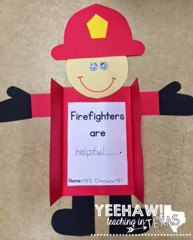 Fireman Craft Ideas For Preschoolers
 Firefighter Craft and differentiated writing activities