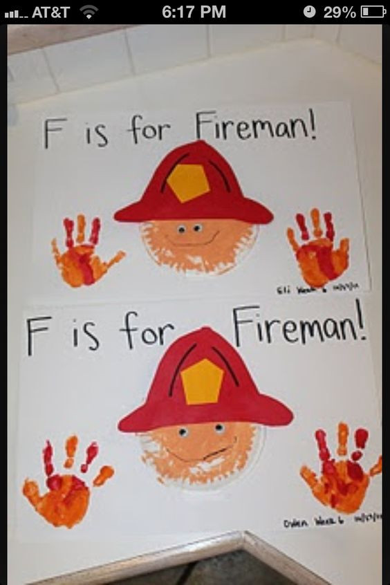 Fireman Craft Ideas For Preschoolers
 Fireman craft Abc art ideas Pinterest