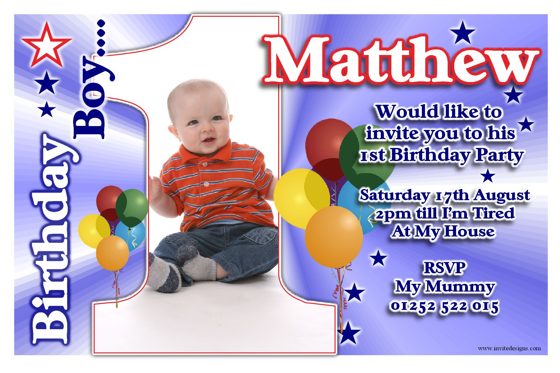First Birthday Boy Invitations
 1st Birthday Party Invitations Boy