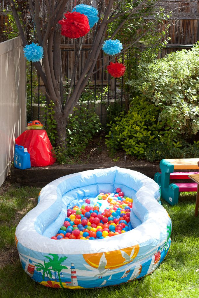 First Birthday Pool Party Ideas
 Birthday party ball pit baby pool balls this looks