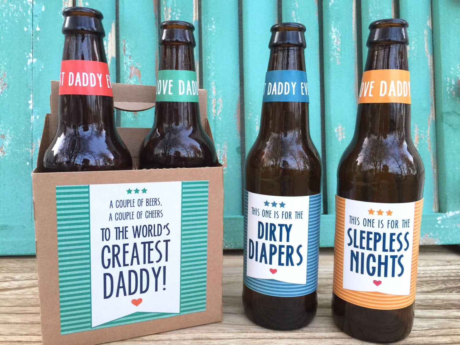 First Time Fathers Day Gift Ideas
 First Time Dad Beer Bottle Labels Gift for Daddy First