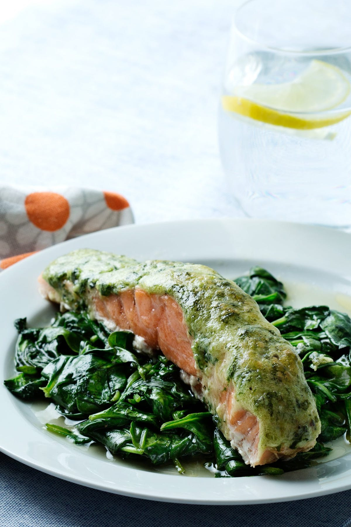 Fish Diet Recipes
 Keto Salmon with Pesto and Spinach — Recipe — Diet Doctor