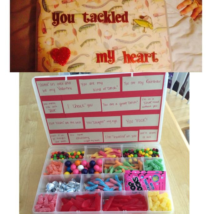 Fishing Gift Ideas For Boyfriend
 My boyfriend loves fishing so I filled a tackle box with