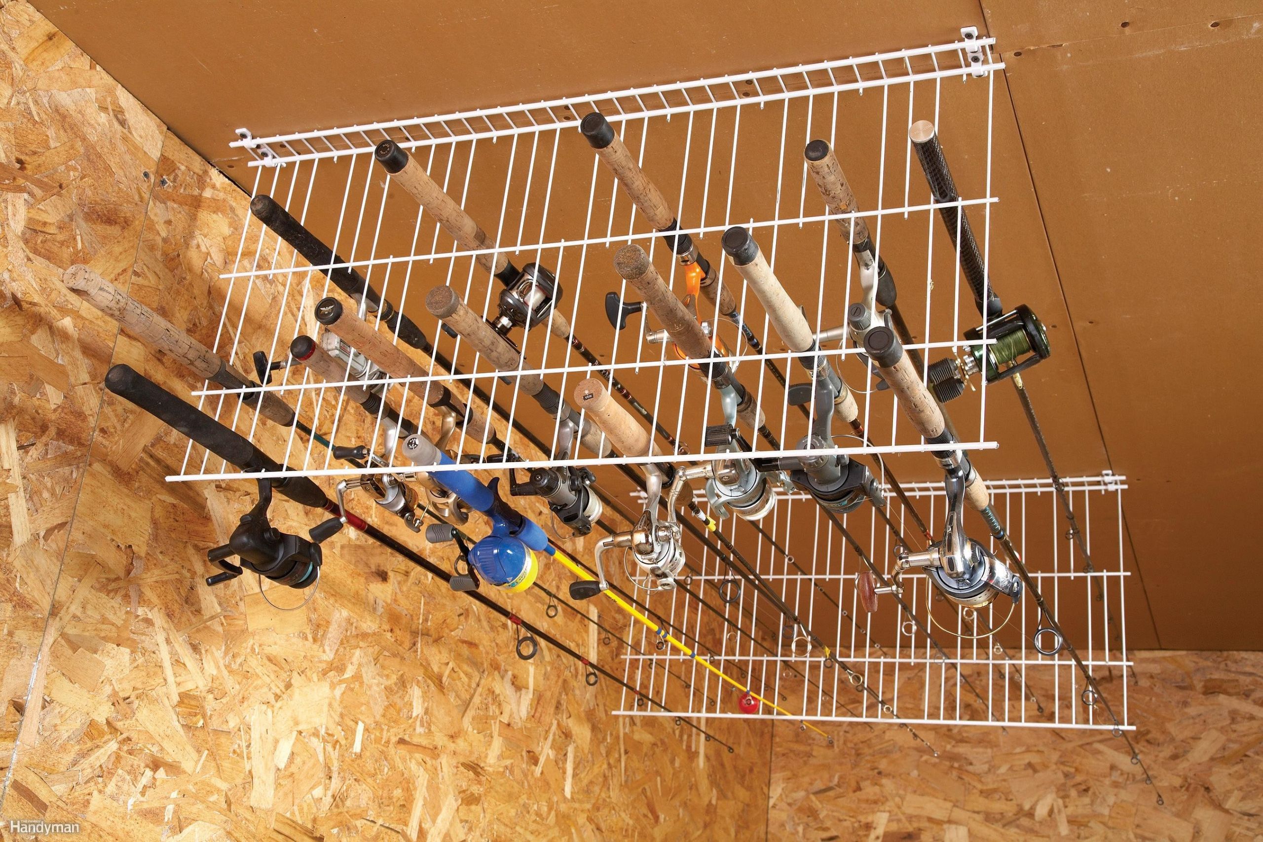 Fishing Rod Rack DIY
 Sneak Peek Ingenious Garage Storage Ideas DIY Advice
