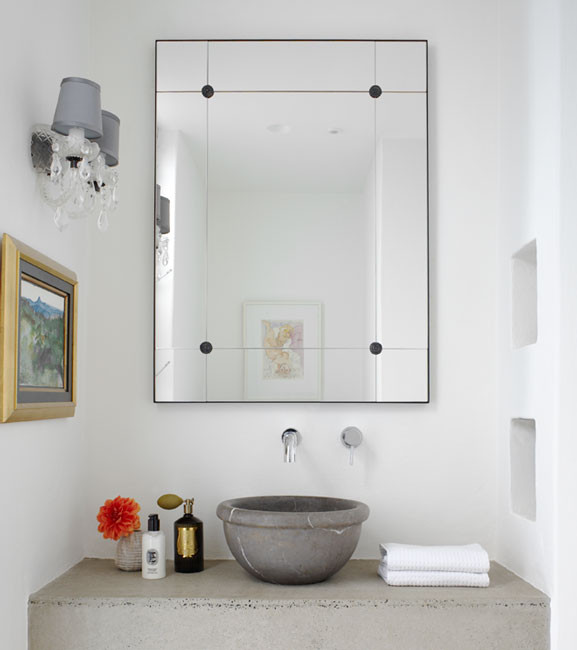 Floating Bathroom Mirror
 Floating Concrete Bathroom Sink Design Ideas