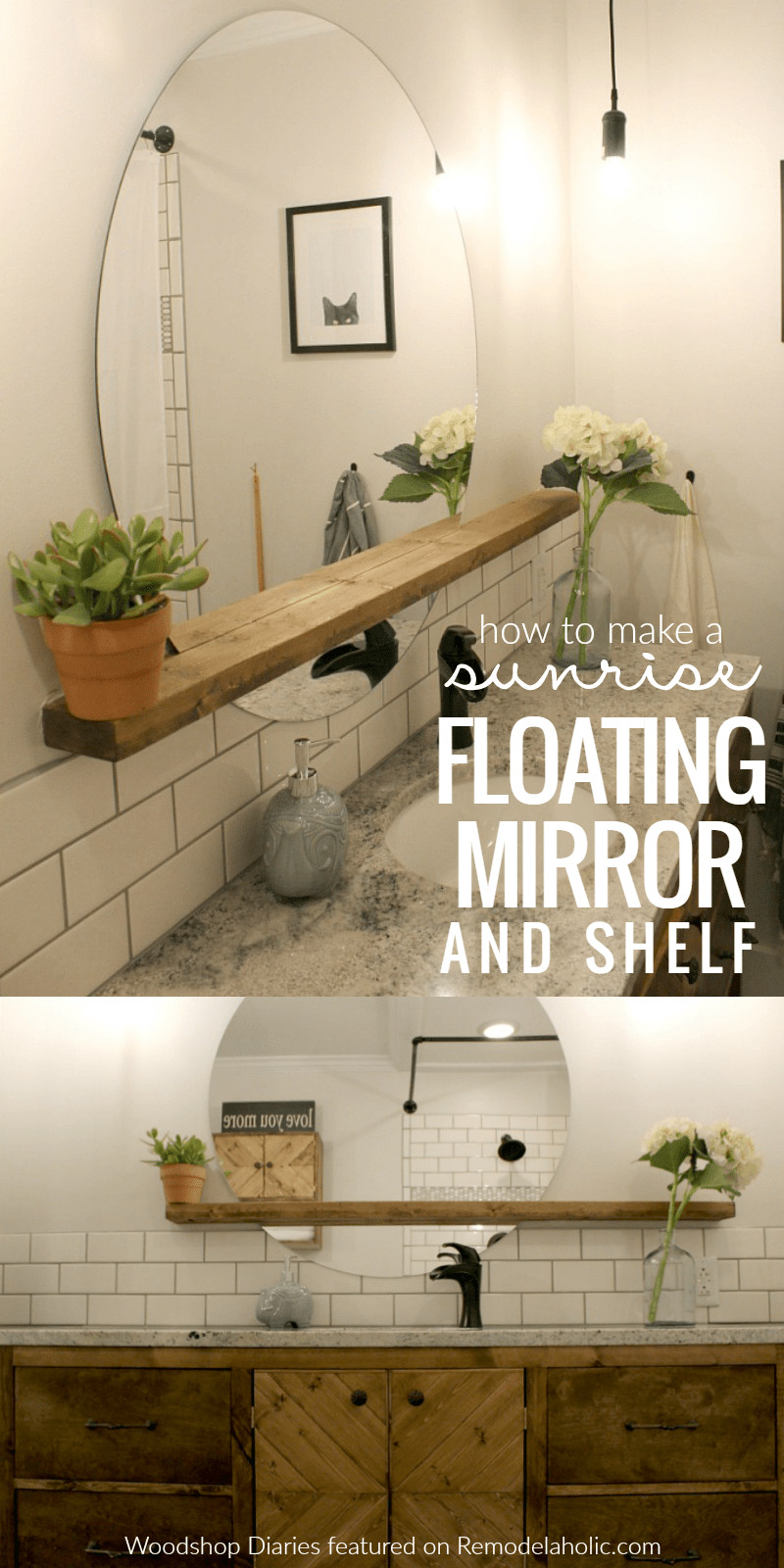 Floating Bathroom Mirror
 Remodelaholic