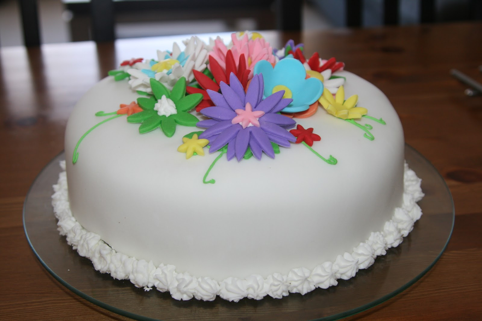 Floral Birthday Cake
 For the Fun of Cooking Flower Birthday Cake