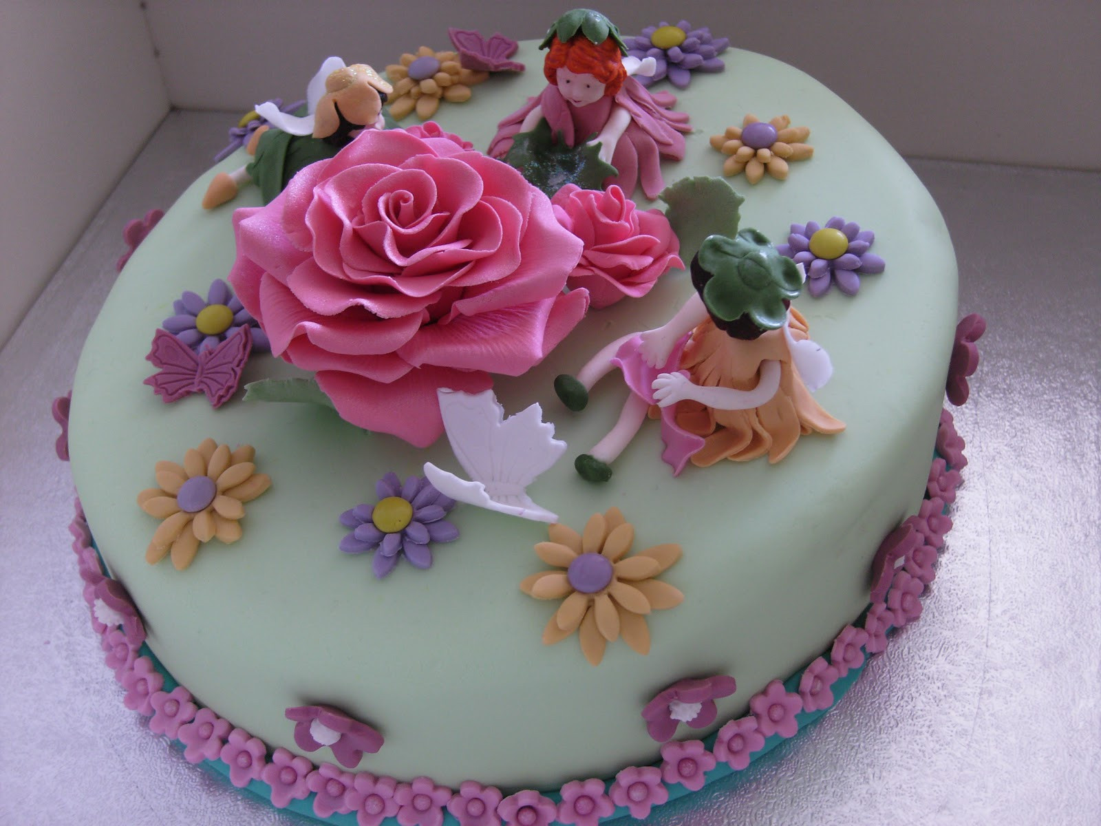Floral Birthday Cake
 Flower Fairy Birthday Cake Party and Ma ra Cake Recipe