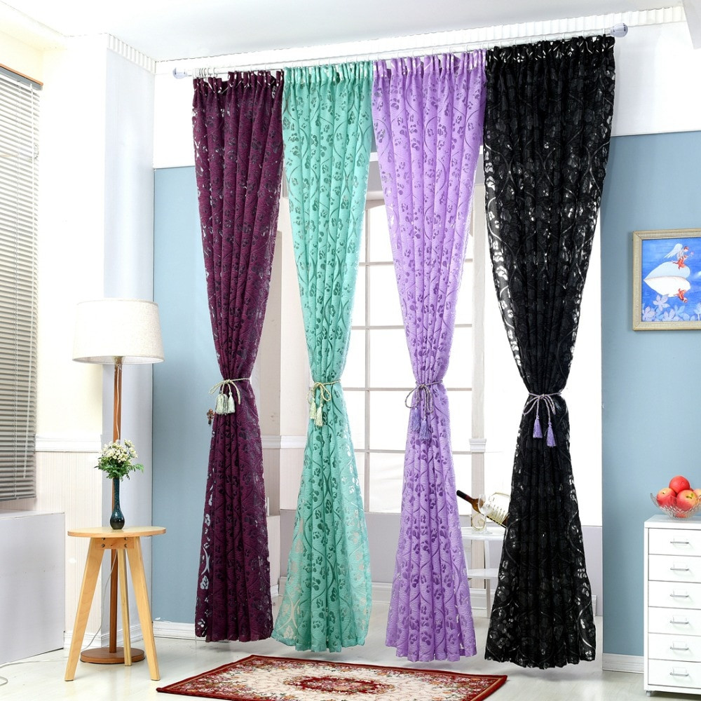 Floral Kitchen Curtains
 Floral colorful curtains for window curtain panel semi