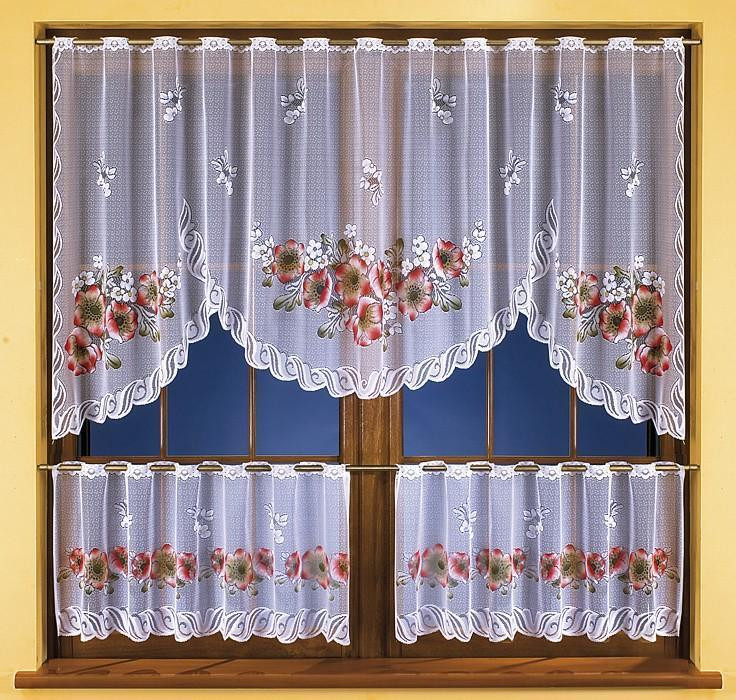 Floral Kitchen Curtains
 SET OF KITCHEN CURTAIN FLORAL DESIGN