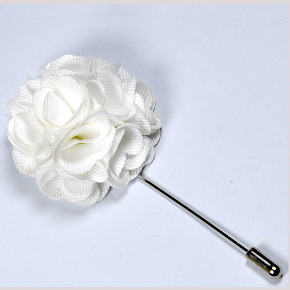 Flower Pins
 Stylish White Flower Lapel Pin for Mens Andre Emilio