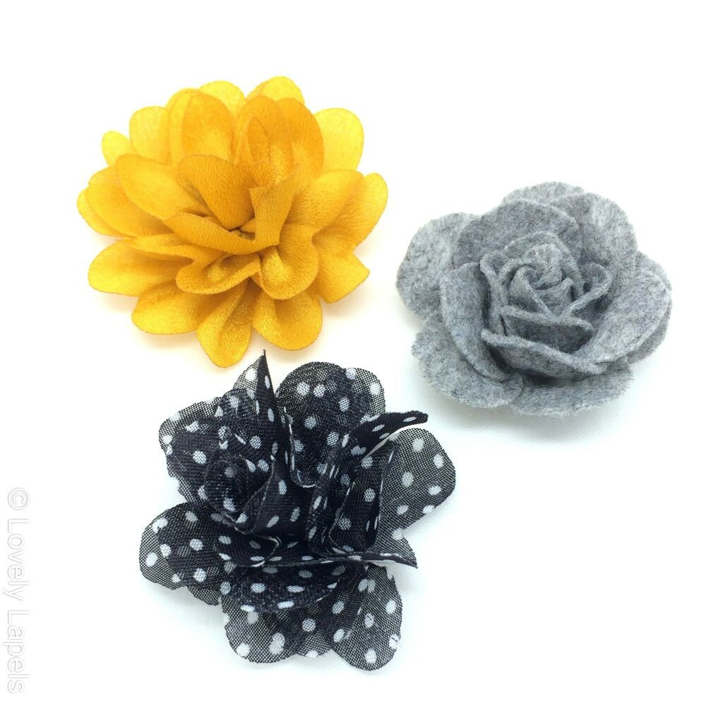 Flower Pins
 3 FOR $25 MIX AND MATCH Handmade Flower Lapel Pins Lovely
