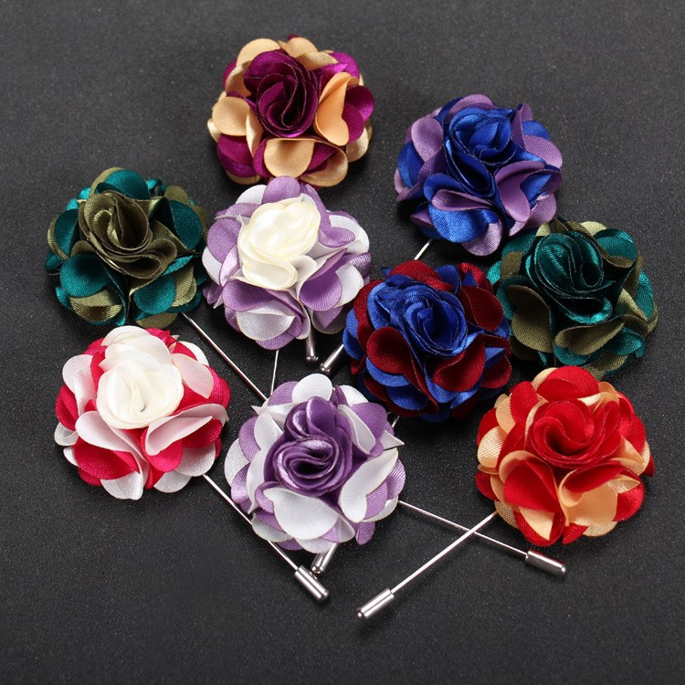 Flower Pins
 Cheap Wholesale Bulk Flower Lapel Pins With Box For Men