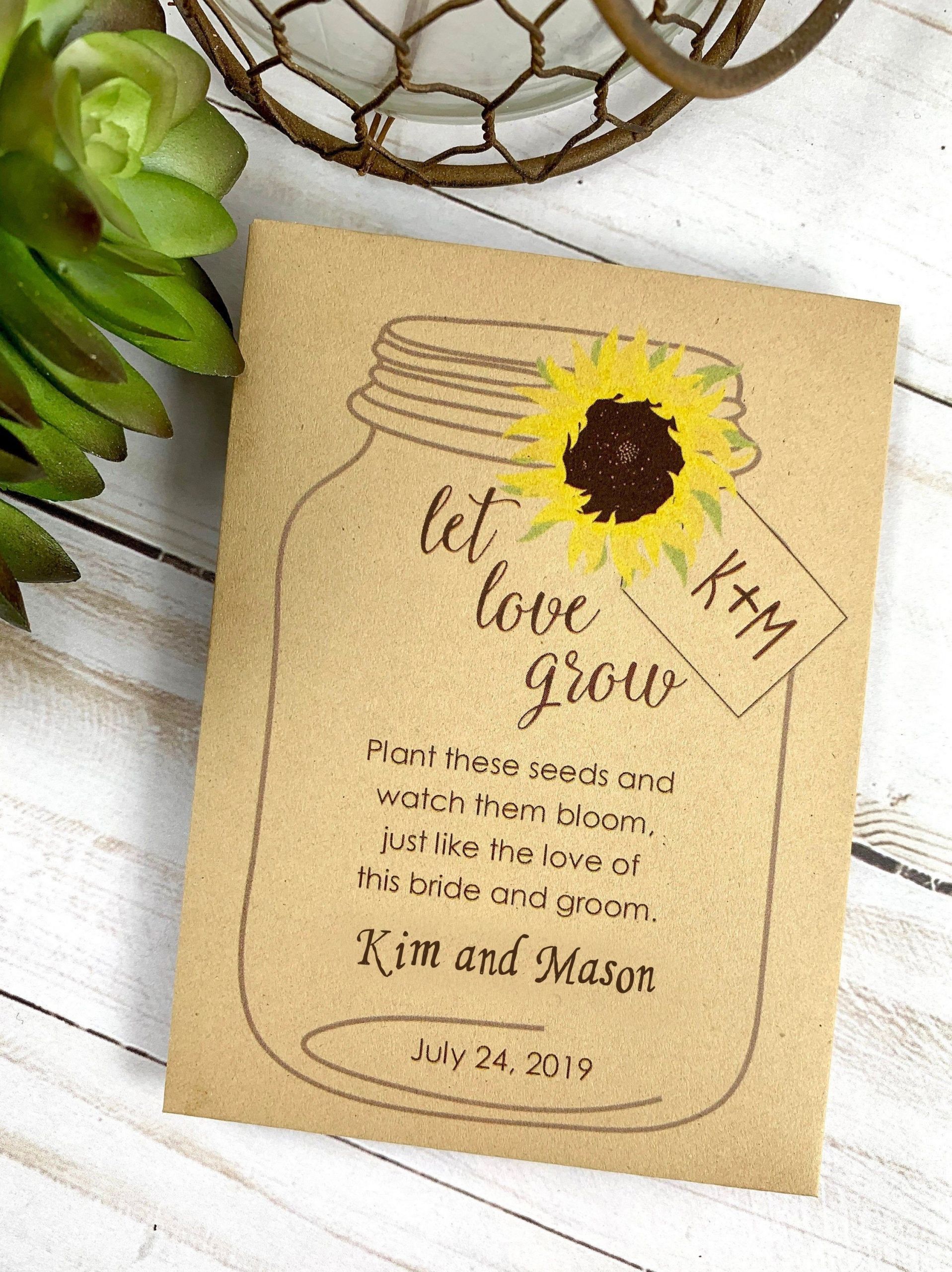 Flower Seed Wedding Favors DIY
 DIY Seed Packet Wedding Favors Personalized Custom
