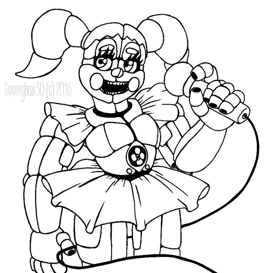 Fnaf Baby Coloring Pages
 Fnaf Printable Coloring Pages to Print