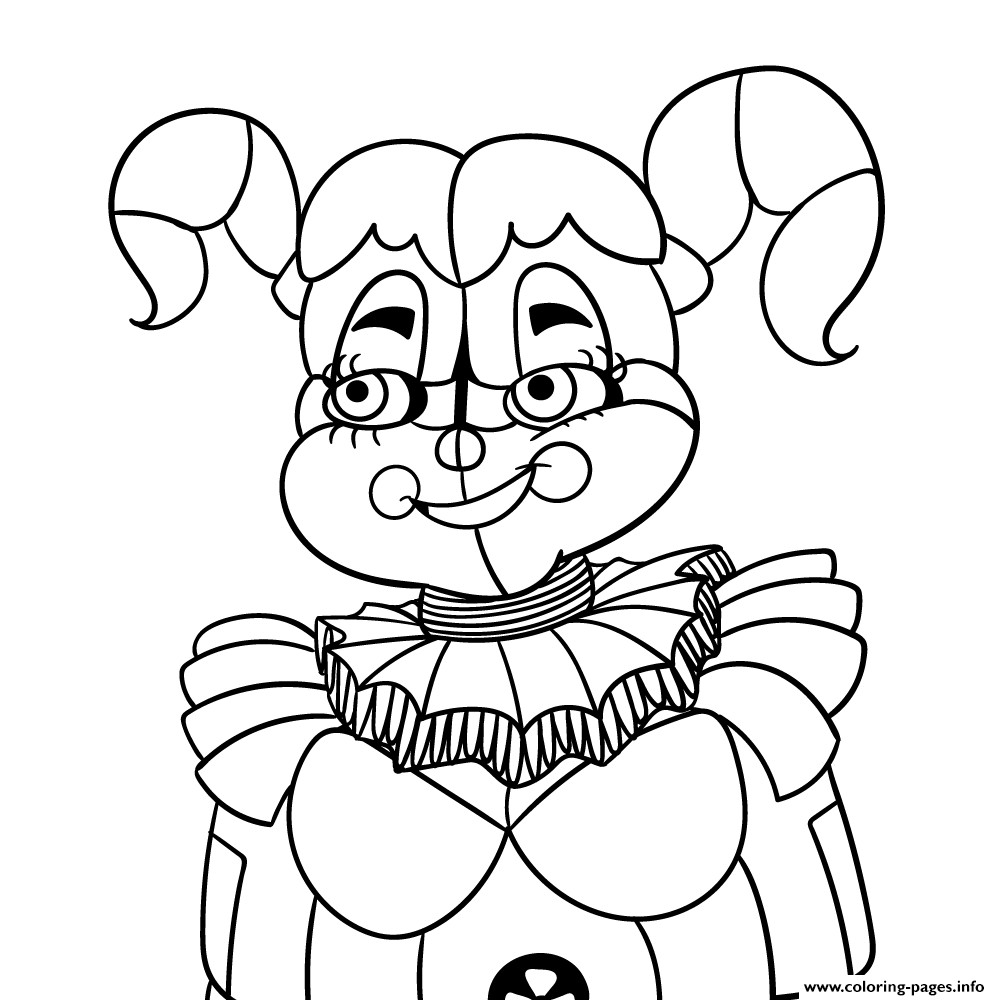 Fnaf Baby Coloring Pages
 Baby From Fnaf Sister Coloring Pages Printable
