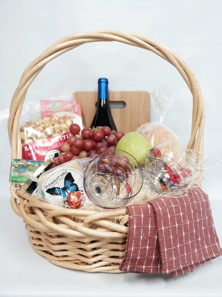 Food Gift Baskets Ideas
 Gourmet & Gluten food and wine basket as a Christmas t
