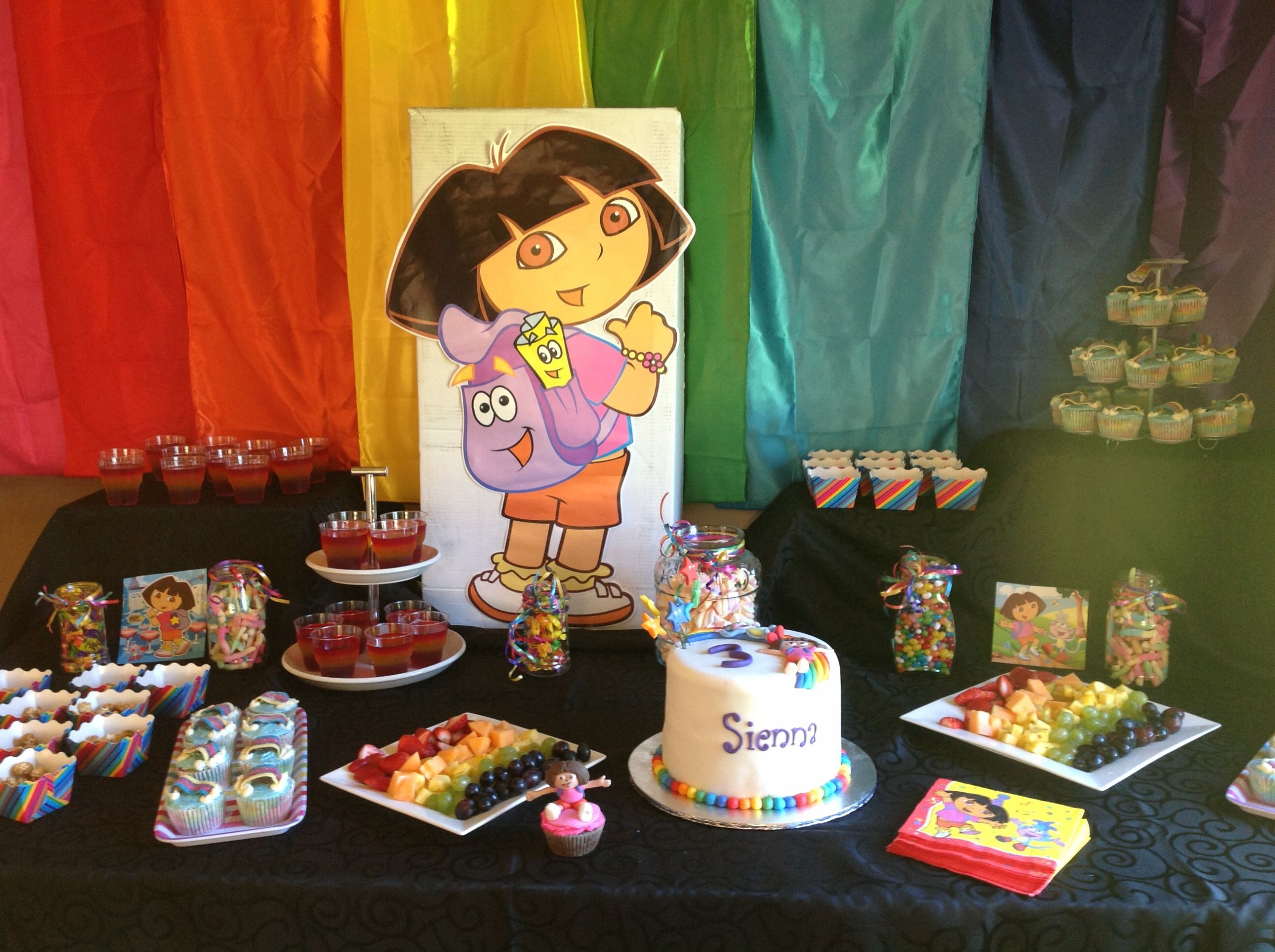 Food Ideas For 3 Year Old Birthday Party
 Dora the Explorer Rainbow party for a 3 year old