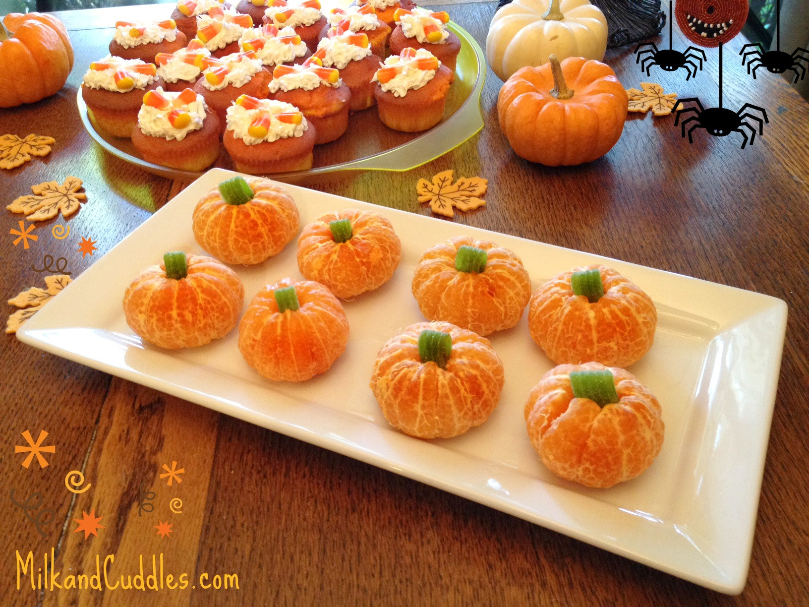 Food Ideas For Halloween Party
 Recipe &Tips for Candy Corn Cupcakes and Orange Pumpkins