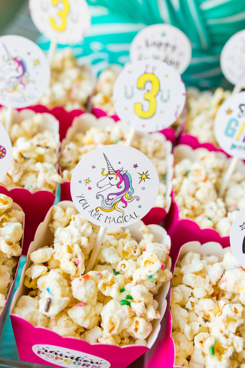 Food Ideas For Unicorn Party
 Rainbow Po Labels