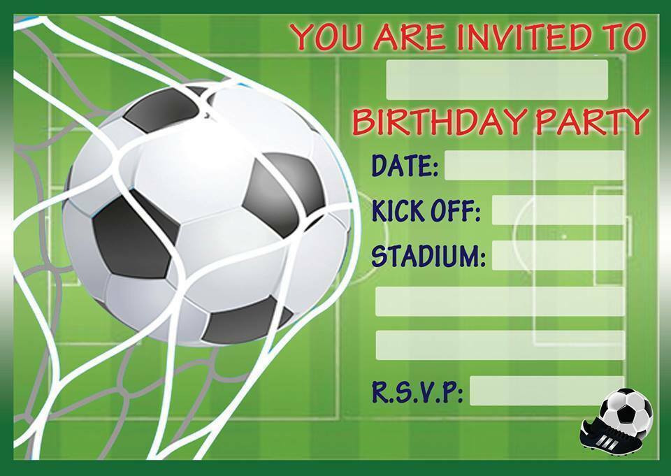 Football Birthday Party Invitations
 BOYS FOOTBALL THEME BIRTHDAY PARTY INVITATIONS KIDS