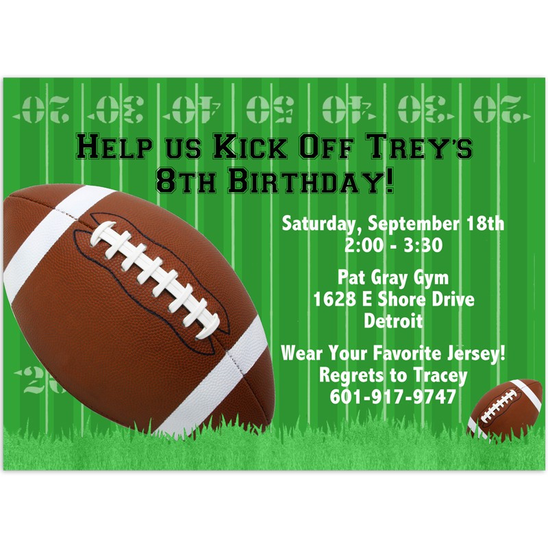 Football Birthday Party Invitations
 Football Invitations Birthday Invitation Printed Party